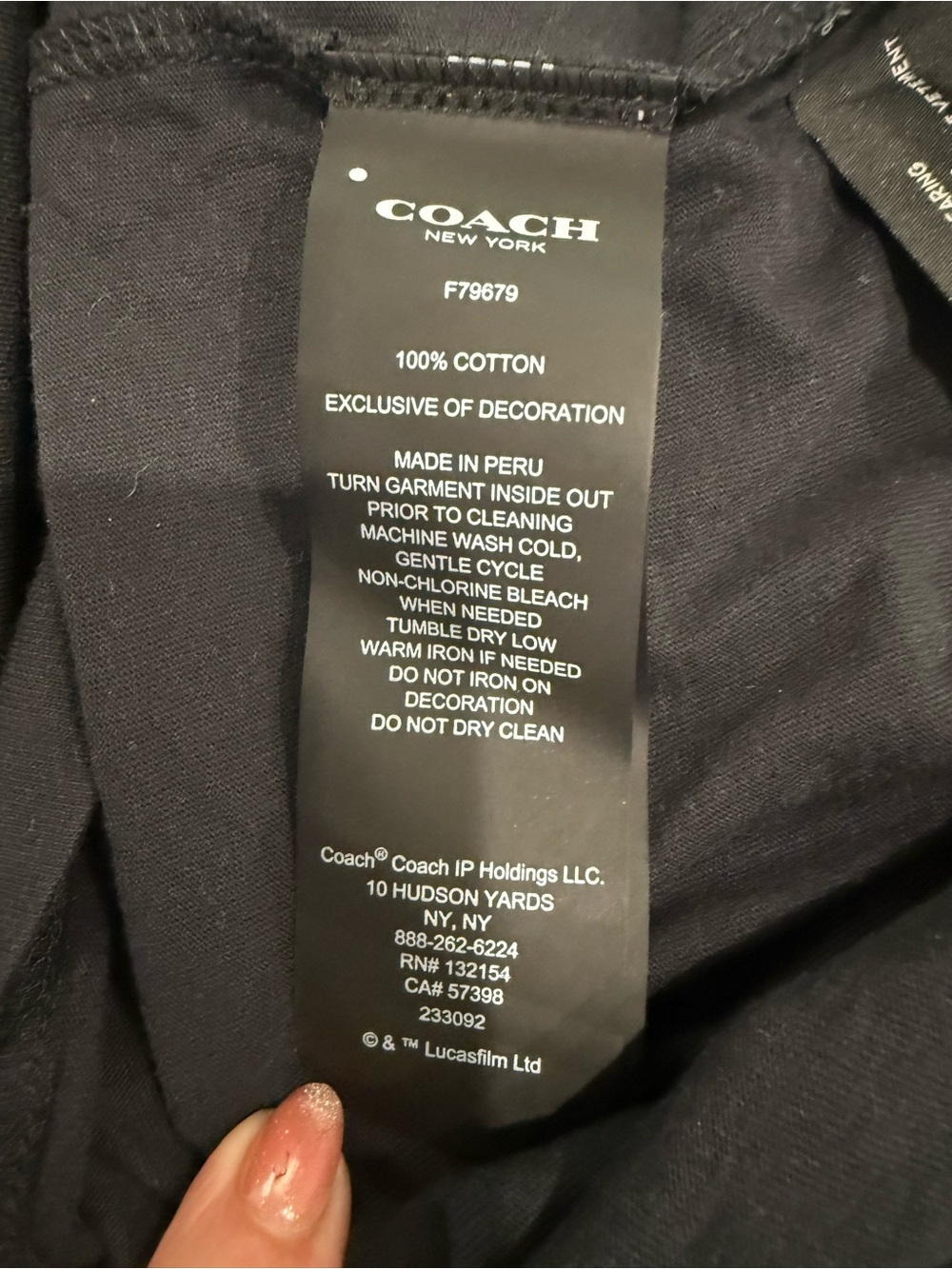 Coach x Star Wars Limited Edition Signature Black Logo T Shirt - Picture 6 of 8